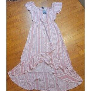 FOREVER 21 Nwt Women's Dress Pink White Medium Light Summer Spring Prairie Core